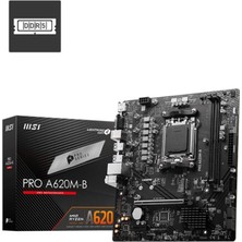  msi pro a620m-b amd a620 am5 soket ddr5 6800(oc)mhz matx anakart