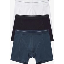 Blackspade Erkek Boxer 3'lü Paket Tender Cotton 9673 - Beyaz Siyah Antrasit