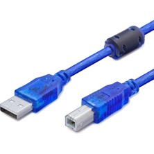 Pileli Store Pilelistore USB Printer Kablosu 5 M - Şeffaf Mavi HDX7544