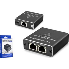 Hadron Hdx1347 100Mt Network Splitter Gigabit Rj45 1000Mbps 1-İn 2-Out Siyah