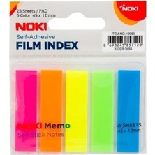 Noki Yapışkan Not Kağıdı Film Index 5 Renk 12X45MM 12050  25 Yp. Renkli Düzenleyici