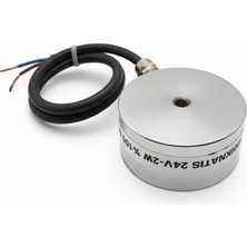 Magneteksan Ø70X33 mm 24V Elektromıknatıs – M8 Bağlantılı, Yandan Kablo Çıkışlı, %100 Çalışma, Güçlü Endüstriyel Tutma Tipi