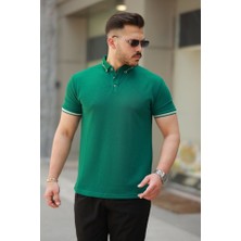 Emh Store Erkek Düğmeli Yaka Waffle Kumaş Kısa Kollu Tişört