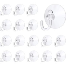 Esranın Dünyası 16’lı Şeffaf Vantuzlu Kanca Seti - Iz Bırakmayan Askı Aparatı