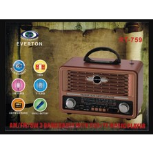 Everton Rt-759 Bluetooth Fm-Usb-Tf-Aux Şarjlı Nostaljik Radyo