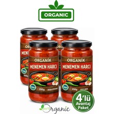 Anadolunun Özü Organik Menemen Harcı 350 G ×4 Cam Şişe | Ramazana Özel 4’lü Set