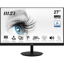 msi 27" pro mp271a 1920x1080 100hz 1ms hdmı vga dp ıps monitör