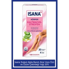 Isana Soğuk Ağda Bandı Aloe Vera Özü ve Üzüm Çekirdeği Yağı 20 Adet
