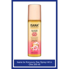 Isana Professional Isı Koruyucu Saç Spreyi  - Kırılma ve Elektriklenmeye Karşı, 200 ml, Vegan Formül, Yıpranmış Saçlar için