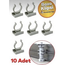 Karapolat Mutfak Tezgah Altı Baza Klipsi Plastik - 10 Adet