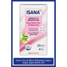 Isana 20'li Soğuk Ağda Bandı Yüz ve Bikini Bölgesi İçin Pürüzsüz Cilt Sağlayan Aloe Vera Özlü