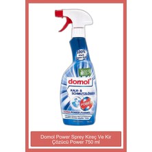 Domol Power Ultra Kireç ve Kir Çözücü Sprey 750 ml - Kokusuz, Paslanmaz Çelik ve Seramik Yüzeyler için İdeal Çözüm