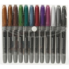 Kraf 12 Li Renkli Metalik Permanent Markör 616G Yüksek Kalite Kırtasiye Ürünü