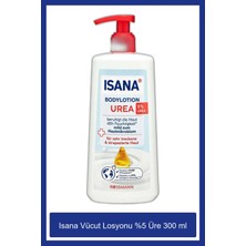 Isana Vücut Losyonu 300 ml %5 Üre ile 48 Saat Nemlendirme Kuru Ciltler için Vegan