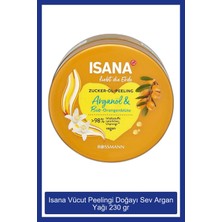 Isana Argan Yağı ve Portakal Çiçeği Özlü Nazik Vücut Peelingi 230 g – Kadınlar İçin, Vegan, Dermatolojik Onaylı