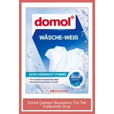Domol Çamaşır Beyazlatıcısı Toz Tek Kullanımlı 50 gr Hassas Çamaşırlar İçin Etkili Temizlik