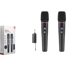 Pileli Store Pilelistore Profesyonel Kablosuz Uhf 2’li̇ Mi̇krofon Seti̇ - 6.35MM - Si̇yah HDX2791