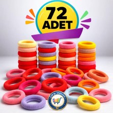 Nistabolje 72 Adet Renkli Saç Tokası Esnek Havlu Lastik Toka