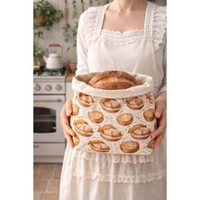 Balmumu Ekmek Saklama Torbası 40X40 cm Büyük Boy – Doğal & Nefes Alan Bez Torba