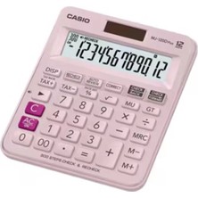 Casio Mj-120D Plus Pembe İşlem Kontrollü 12 Hane Masa Üstü Hesap Makinesi