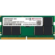  transcend 32gb(1x32gb) 4800mhz sodimm cl40 ddr5 notebook ram (jm4800ase-32g)