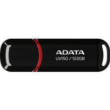 Adata Uv150-512Gb Usb3.2 Gen1 Black Flash Bellek