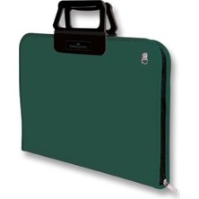 Delixa Proje Çantası Koyu Yeşil, 55X75 Cm, Askılı Taşıma, Kalemlikli, Sert Kapaklı, El Yormayan Ergonomik K