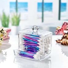 Esranın Dünyası Akrilik Kapaklı Kulak Temizleme Çubuğu Organizatörü