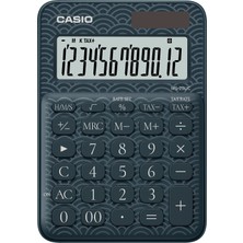 Casio MS-20UC-JBU 12 Haneli Masa Üstü Hesap Makinesi Lacivert Desenli Sıvı Kristal Ekran