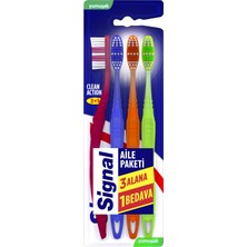 Signal Premium Action 3+1 Diş Fırçası Yumuşak Kıllı Ergonomik Sap ile Konforlu Fırçalama