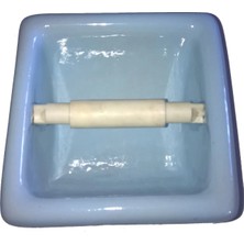 NSE Collection Seramik Kağıtlık Makaralı Mavi