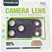 Doreka iPhone 17 Pro Uyumlu Metal Çerçeveli Tam Kaplayan Safir Cam Kamera Lens Koruyucu