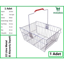 Mixgros Tel Market Alışveriş El Sepeti 20 Litre 1 Adet
