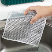 Esranın Dünyası 3 Adet Çok Fonksiyonlu Çizmeyen Tel Bulaşık Bezi Bulaşık Havlusu Bulaşık Temizlik Ovma Bezi