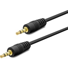 Pileli Store Pilelistore 3.5 mm Kablo 2lıne Gold 10M Siyah HDX1018