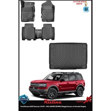 Rizline Ford Bronco 2021 Sonrası 4 Kapı - Halı Zemin Zeminli Bagaj Havuzu ve Havuzlu Paspas