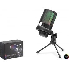 Pileli Store Pilelistore Profesyonel Gaming Rgb Mikrofon 192 Khz / 24 Bit Type-C - Siyah ME6S