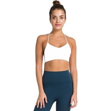 Jerf Hudson Beyaz Büstiyer M Beden Yumuşak Dokulu Spor İçin Rahat Kesim ve Şık Tasarım