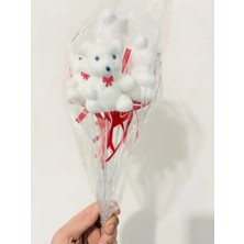 Eng Parti Dünyası 10’lu Beyaz 30 cm Strafor Köpük Ayıcık Çubuklu Süs Seti