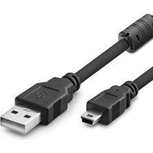Pileli Store Pilelistore USB Mını V3/5pın To USB Kablo 5m Siyah HDX7520