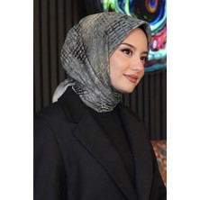 Afvente Rüya Desen Gri Soft Pamuk Eşarp