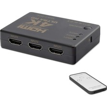 Hadron Hdx1308 3 Port Hdmi Switch 3Giriş 1Çıkış 4K Kumandalı