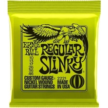 Ernie Ball P02221 Regular Slinky Nickel 10-46 Elektro Gitar Teli Yüksek Kalite Menşei US