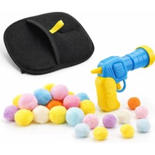 Busstier Statik Tüy Toplayıcı Eldiven ve 20 Peluş Toplu Kedi Tabancası Eğlence Seti