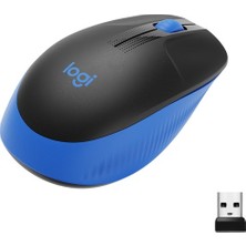 Everest Logitech 910-005909 M191 Mavi Büyük Boy Kablosuz Mouse Optik 1000 Dpı Buton