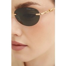 Michael Kors MK1151 18963H 58 Kadın Güneş Gözlüğü Altın Renkli Metal Çerçeve ile Şık Tasarım