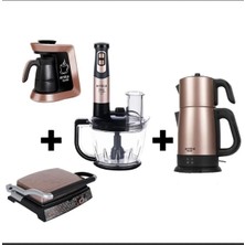 Arnica ST90006 Rose 4 Lü Lüx Çeyiz Seti Paslanmaz Çelik Renkli Ürünler İle Şık Tasarım