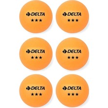 Delixa 3 Yıldız 6 Adet Masa Tenisi (Pinpon) Topu,turuncu