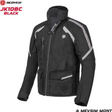 Scoyco JK108C Siyah 4 Mevsim Mont