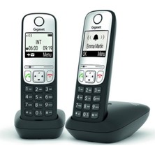  gigaset a690 duo 2 li siyah telsiz dect telefon 100 rehber handsfree ışıklı ekran